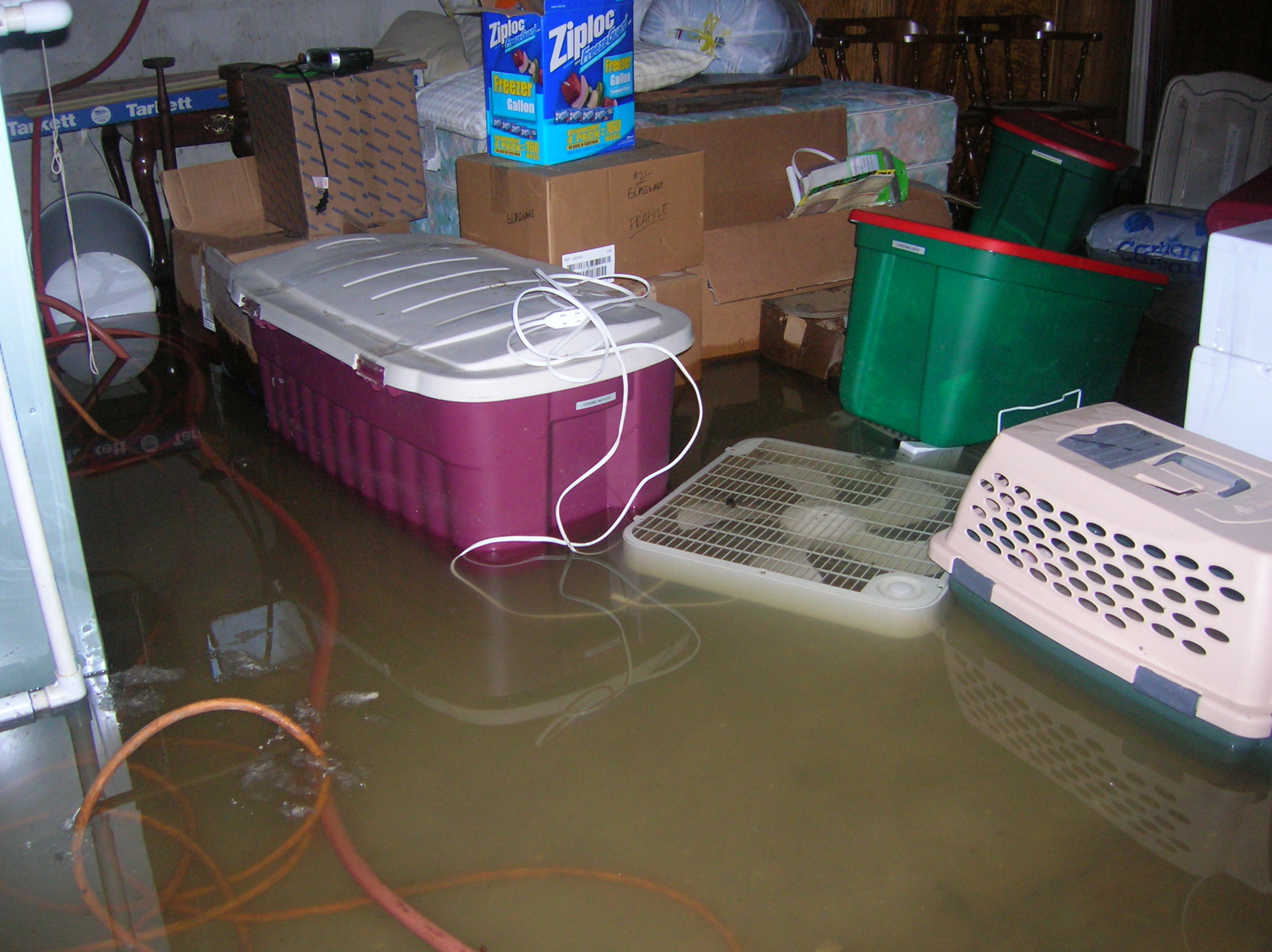 water in garage after heavy rain